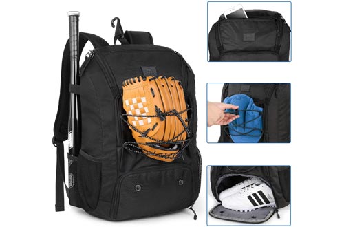 MATEIN Baseball Backpack, Softball Bat Bag with Shoes Compartment for Youth