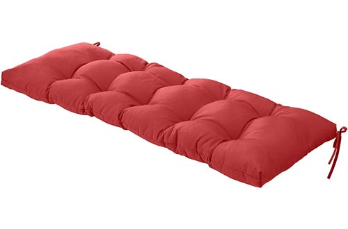 QILLOWAY Indoor/Outdoor All Weather Bench Cushion,51-Inches (Red)