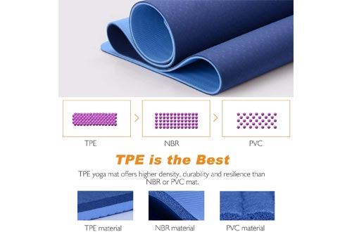 TOPLUS Yoga Mat - Classic 1/4 inch Pro Yoga Mat Eco Friendly Non Slip Fitness Exercise Mat with Carrying Strap-Workout Mat for Yoga