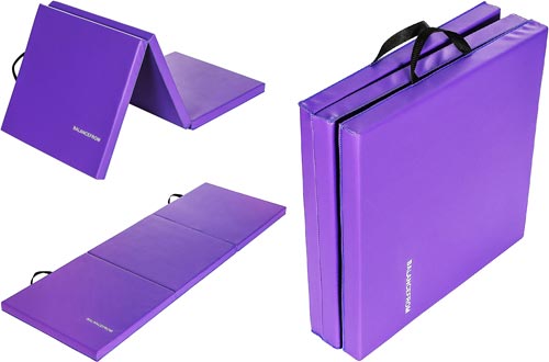 BalanceFrom 2" Thick Tri-Fold Folding Exercise Mat with Carrying Handles for MMA