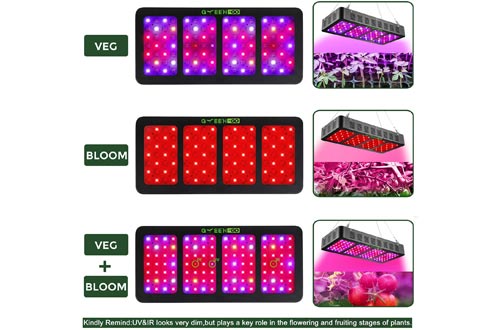 1200w LED Grow Light with Veg&Bloom
