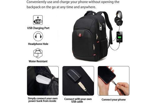 Travel Laptop Backpack,Extra Large Anti Theft College School Backpack for Men and Women