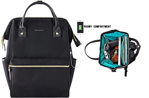 KROSER Laptop Backpack 15.6 Inch Stylish School Computer Backpack Doctor Bag
