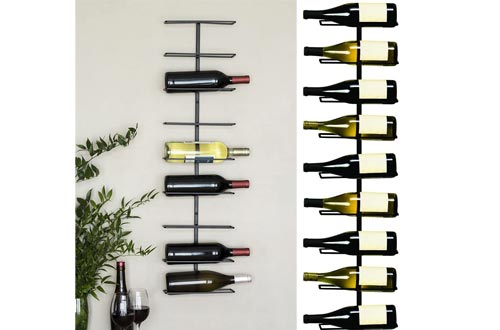Nine Bottle Wall Mounted Wine Rack