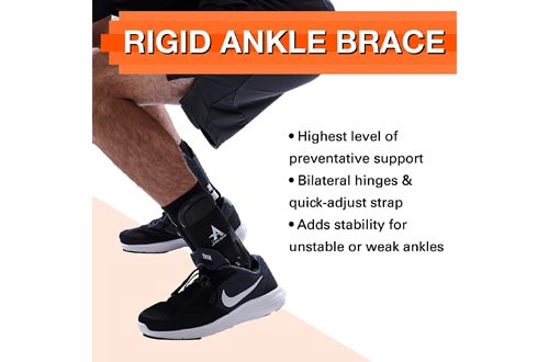 Active Ankle T2 Ankle Brace, Rigid Ankle Stabilizer for Protection & Sprain Support for Volleyball
