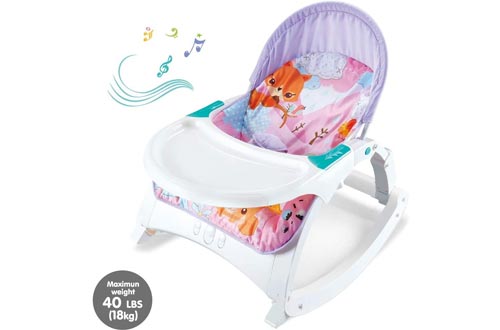 L-MIN Electric Portable Baby Swing Cradle for Infants Rocker Swing Chair with Music