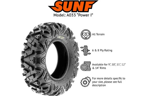 SunF 27x9-12 27x11-12 ATV UTV Tires 6 PR Tubeless A033 POWER I [Bundle]
