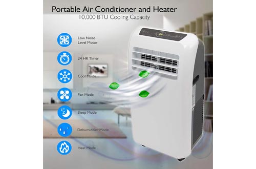 SereneLife 10,000 Portable Air Conditioner + 9000 BTU Heater