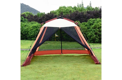 Tangkula 6 Person Outdoor Sunshade Tent Screen House