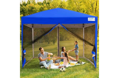 Quictent 8x8 Ez Pop up Canopy Tent with Netting Instant Setup Screen House