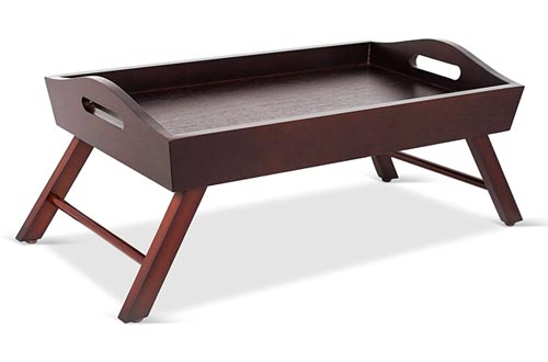 BirdRock Home Wood Bed Tray with Folding Legs