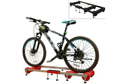 FLYHERO Cycling Trainer, Bicycle Cycling Parabolic Roller Trainer Red/Black Indoor Bike Exercise 150KG