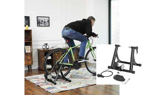 SONGMICS Indoor Bike Trainer Stand, Reduces Noise, Curvy Stable Frame USBT01B