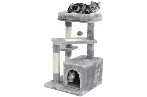  SUPERJARE Cat Tree with Extra Scratching Board & Posts, Kitten Tower Center