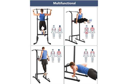 MaxKare Power Tower Workout Dip Stand Pull Up Bar Station Capacity 420 Lbs Professional