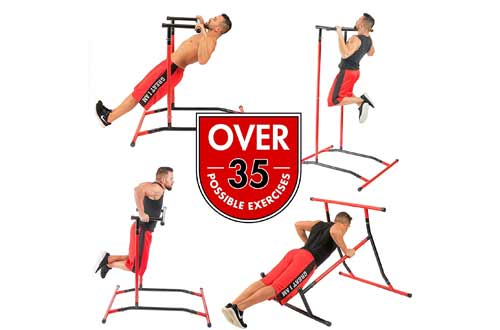 GoBeast Pull Up Bar Free Standing Dip Station, Portable Power Tower Home Gym