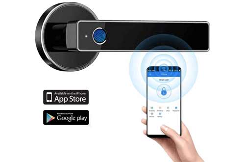  Tiffane Biometric Fingerprint Door Lock WiFi Bluetooth APP Security Simplified Door Lever Smart Door Lock