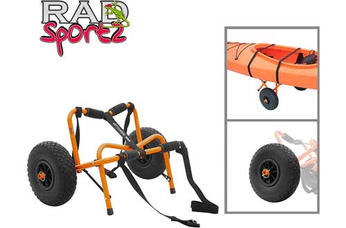 1235 RAD Sportz Kayak Trolley Pro Premium Kayak Cart Airless Tires 150 LB