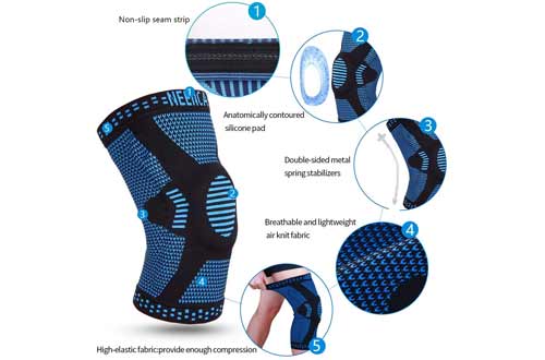NEENCA Professional Knee Brace,Knee Compression Sleeve Support for Men Women