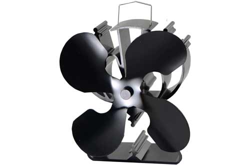 4-Blade Heat Powered Stove Fan for Wood