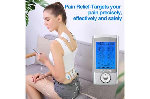 NURSAL EMS TENS Unit Muscle Stimulator with 8 Electrode Pads