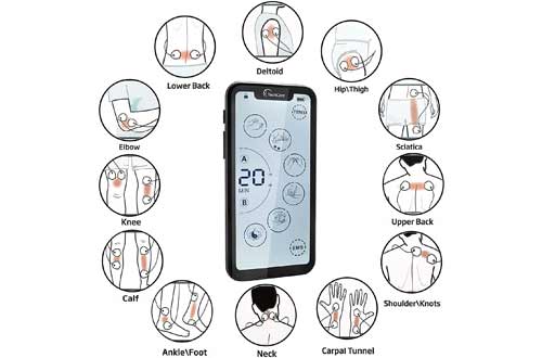 Tens Unit Muscle Stimulator 24 Massage Mode Tens EMS Machine Device Touchscreen