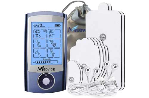  MEDVICE Rechargeable Tens Unit Muscle Stimulator, 2nd Gen 16 Modes & 8 Upgraded Pads