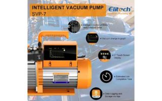 Elitech SVP-7 Vacuum Pump 7 CFM 2 Stage Intelligent HVAC Refrigerant Recharging