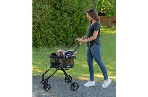 Pet Gear 3-in-1 Travel System, View 360 Stroller Converts to Carrier and Booster Seat with Easy Click N Go Technology, for Small Dogs & Cats