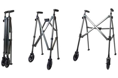 Able Life Space Saver Walker, Lightweight Folding Mobility Rolling Walker for Seniors and Adults