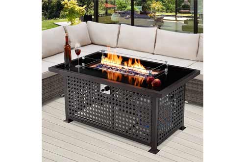 U-MAX 52 Inch Outdoor Propane Gas Fire Pit Table
