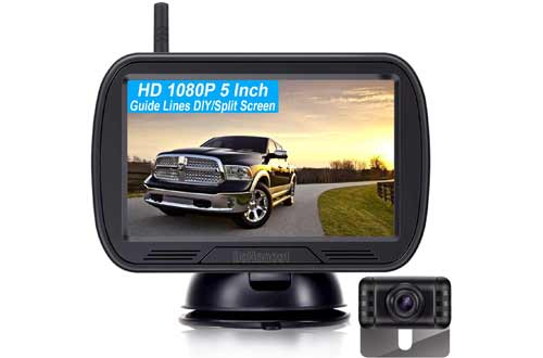 DoHonest V25 HD 1080P Digital Wireless Backup Camera System 5 Inch TFT Monitor for Trucks